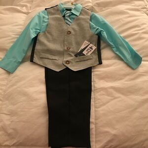 U.S. Polo Assn. Kids Matching Set - Teal and Gray